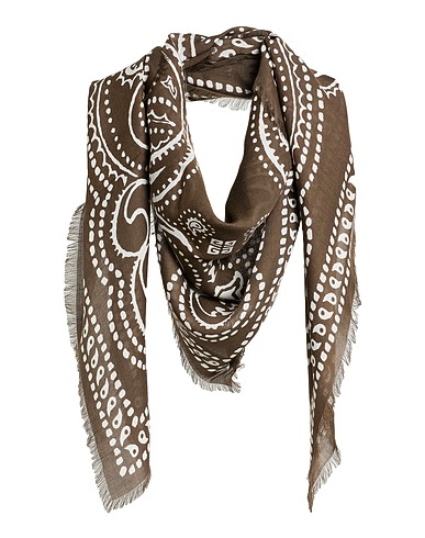 GIVENCHY Scarves and foulards Khaki 90% Modal, 10% Cashmere