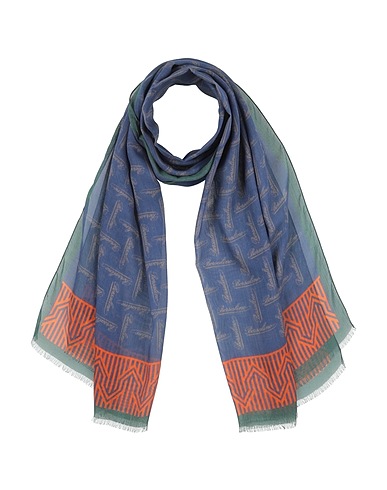 BORSALINO Scarves and foulards Navy blue 90% Modal, 10% Cashmere