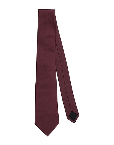 LANVIN Ties and bow ties Burgundy 100% Silk