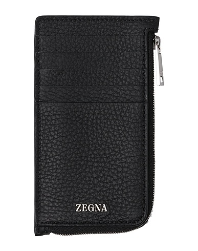 ZEGNA Kleinlederwaren Schwarz Leder