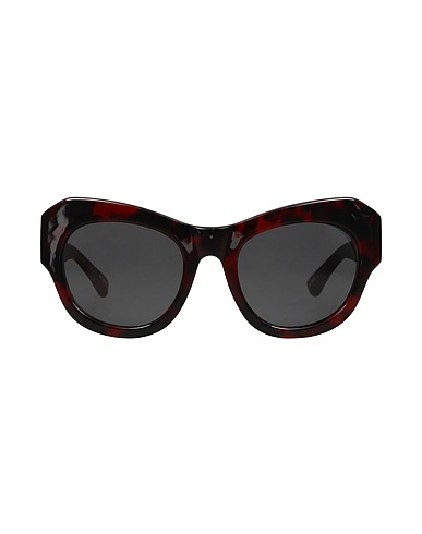 LINDA FARROW x DRIES VAN NOTEN Sunglasses Burgundy Plastic
