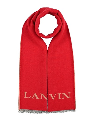 LANVIN Scarves and foulards Red 84% Wool, 8% Virgin Wool, 8% Silk