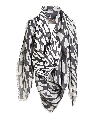 LANVIN Scarves and foulards Charcoal 90% Modal, 10% Cashmere
