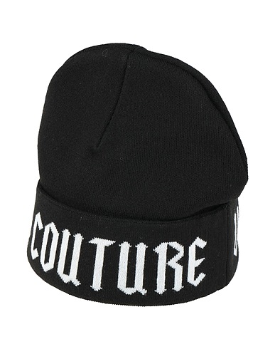 VERSACE JEANS COUTURE Hat Black 60% Polyester, 40% Acrylic