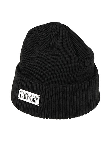 VERSACE JEANS COUTURE Hat Black 60% Polyester, 40% Acrylic