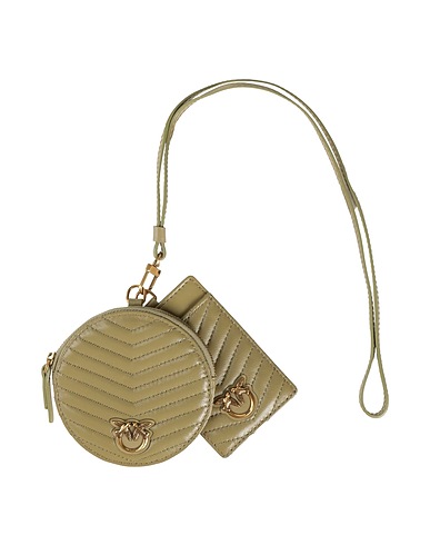 PINKO Small Leather Goods Military green Sheepskin