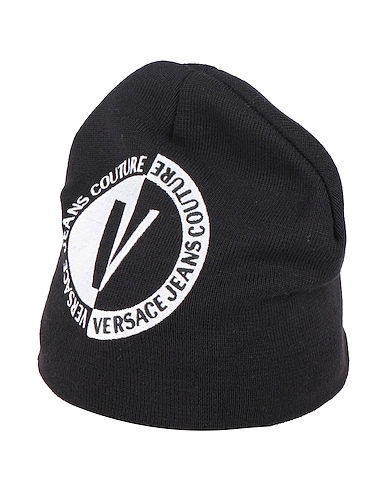 VERSACE JEANS COUTURE Hat Black 50% Acrylic, 50% Wool