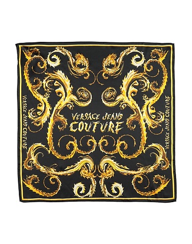 VERSACE JEANS COUTURE Scarves and foulards Black 100% Silk