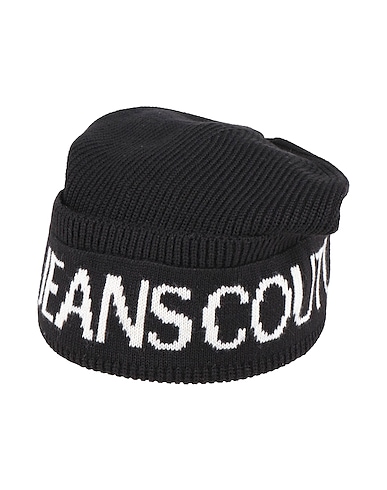 VERSACE JEANS COUTURE Hat Black 50% Acrylic, 50% Wool
