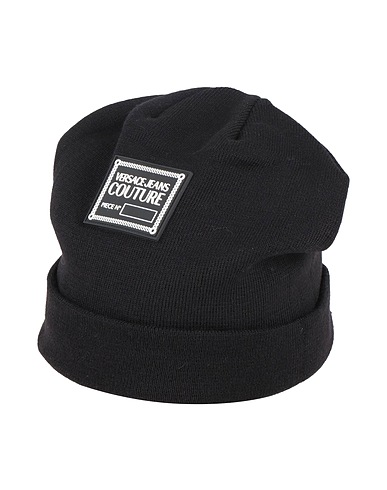 VERSACE JEANS COUTURE Hat Black 50% Acetate, 50% Wool