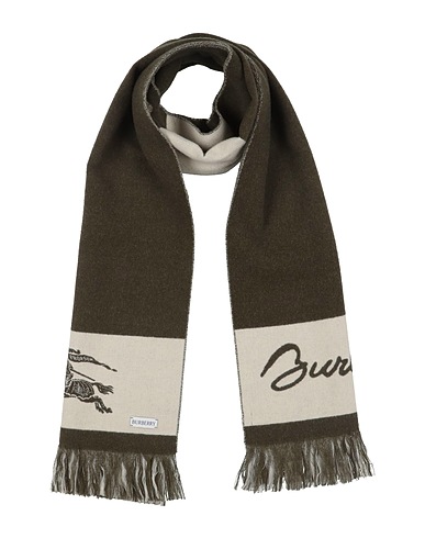 BURBERRY Scarves and foulards Military green 100% Wool