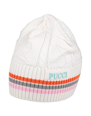 PUCCI Hat Cream 84% Cotton, 16% Cashmere, Polyamide, Elastane