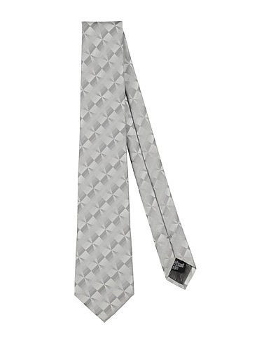 EMPORIO ARMANI Ties and bow ties Light grey 100% Silk