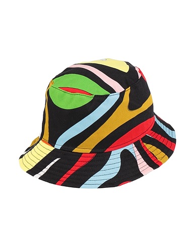 PUCCI Hat Black 97% Cotton, 3% Elastane