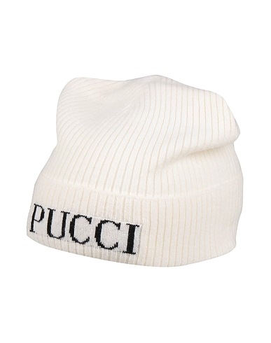 PUCCI Hat Cream 90% Wool, 10% Cashmere
