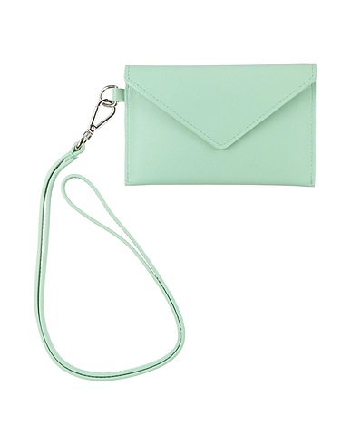 MAISON KITSUNÉ Wallet Light green 100% Leather