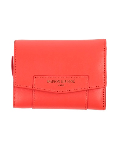 MAISON KITSUNÉ Wallet Coral Leather