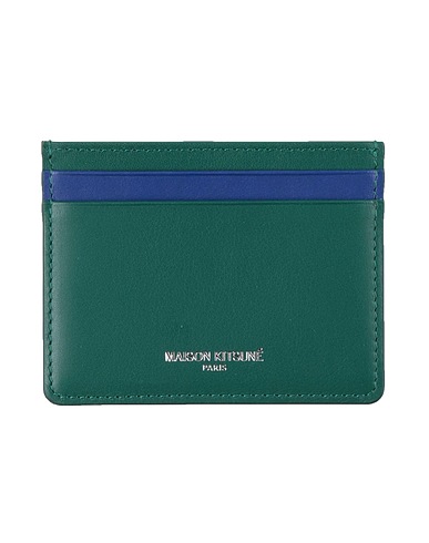 MAISON KITSUNÉ Small Leather Goods Dark green Cow leather
