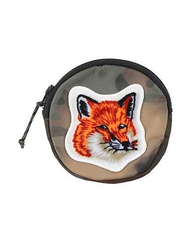MAISON KITSUNÉ Brieftasche Militärgrün 100% Polyamid