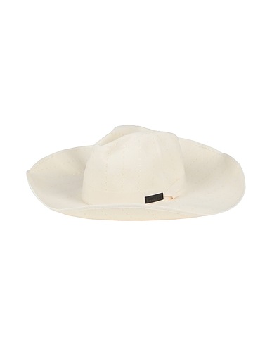 EMPORIO ARMANI Cappello Panna 93% Lino, 7% Poliestere, Carta Tessile