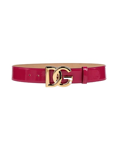 DOLCE&GABBANA Belts Magenta 100% Calfskin