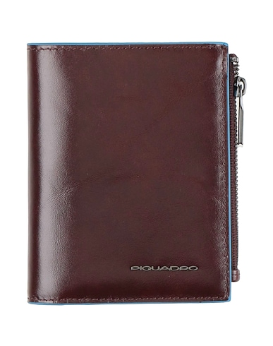 PIQUADRO Wallet CIOCCOLATO Cow leather, Metal