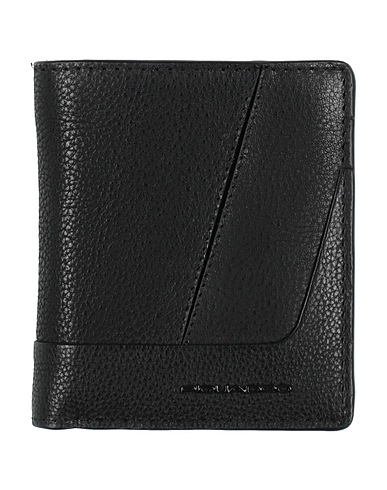 PIQUADRO Brieftasche Schwarz Rindsleder, Metall
