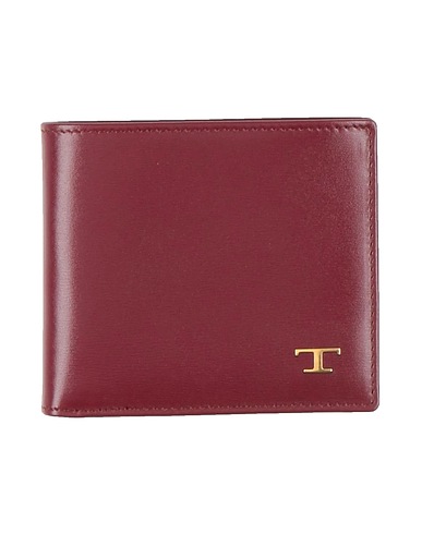 TOD'S Wallet Burgundy Leather