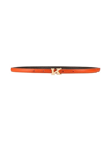 KITON Cinture Arancione Pelle di cervo