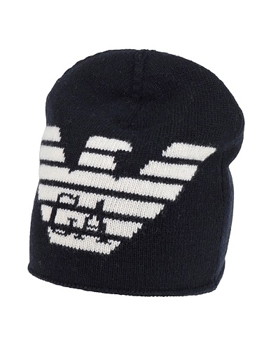 EMPORIO ARMANI Hat Midnight blue 80% Wool, 20% Polyamide