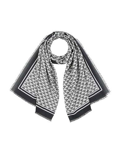 EMPORIO ARMANI Scarves and foulards Midnight blue 100% Cotton
