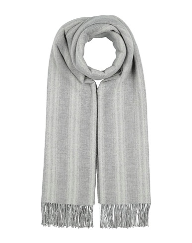 BRUNELLO CUCINELLI Scarves and foulards Light grey 79% Cashmere, 10% Viscose, 7% Silk, 3% Polyester, 1% Polyamide