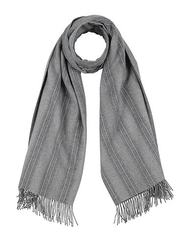 BRUNELLO CUCINELLI Scarves and foulards Grey 79% Cashmere, 10% Viscose, 7% Silk, 3% Polyester, 1% Polyamide