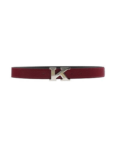 KITON Belts Burgundy Leather