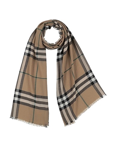 BURBERRY Scarves and foulards Khaki 100% Wool