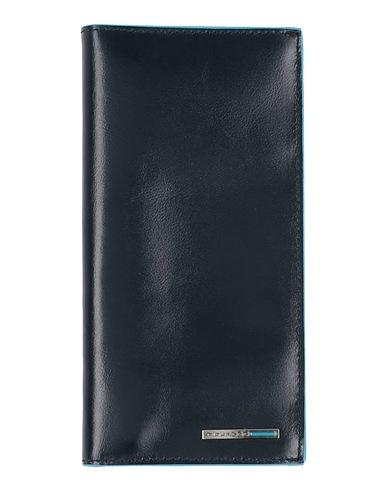 PIQUADRO Wallet Midnight blue Cow leather, Metal