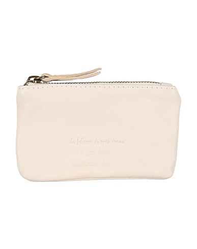 ALESSIA SANTI Kosmetiktasche Off white 100% Schafleder