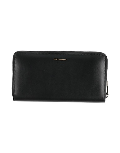 DOLCE&GABBANA Wallet Black 70% Calfskin, 30% Leather