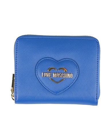 LOVE MOSCHINO Wallet Blue 100% Polyurethane