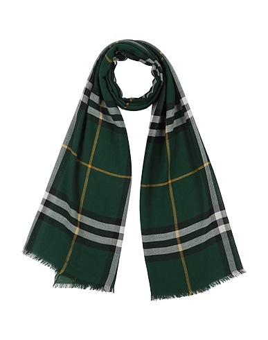BURBERRY Scarves and foulards Dark green 100% Wool
