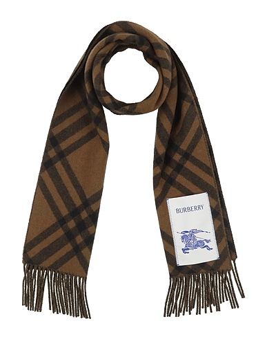 BURBERRY Scarves and foulards Khaki 100% Cashmere