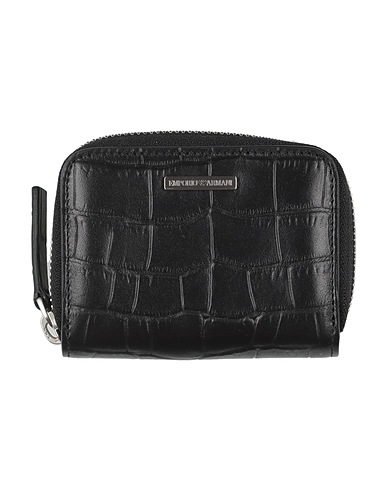 EMPORIO ARMANI Wallet Black Calfskin
