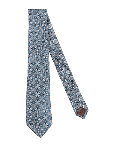 CANALI Cravatte e papillon Celeste 100% Seta