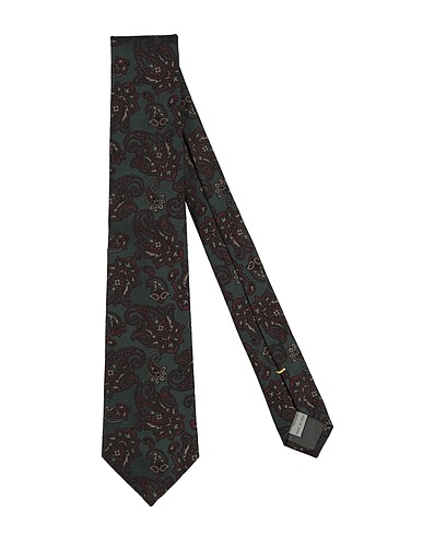 CANALI Cravatte e papillon Verde scuro 100% Seta