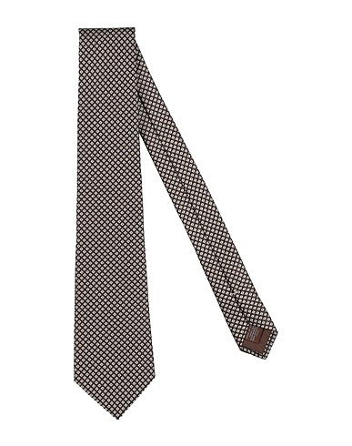 CANALI Ties and bow ties Dark brown 100% Silk