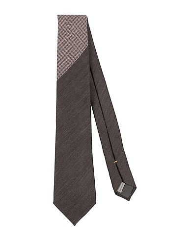 CANALI Ties and bow ties Dark brown 100% Silk