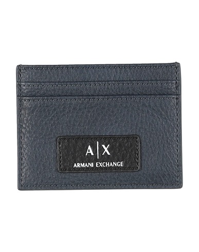 ARMANI EXCHANGE Small Leather Goods Midnight blue Leather
