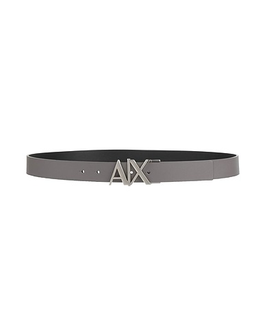 ARMANI EXCHANGE Leather belt Grey 100% Leather
