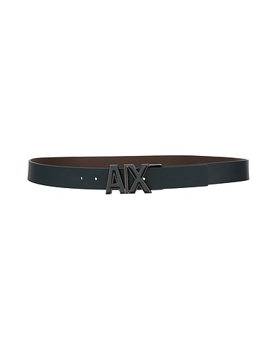 ARMANI EXCHANGE Δερμάτινη ζώνη Μαύρο 100% Δέρμα βοοειδών, Πολυουρεθάνη