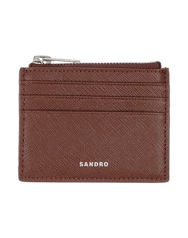 SANDRO Small Leather Goods Chocolate brown 100% Polyurethane